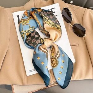 이니셜 프린트 디자인 스카프